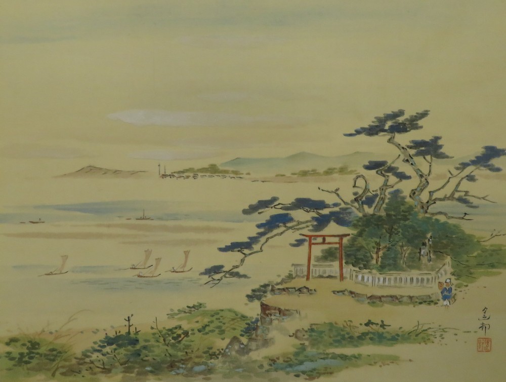 池田遙邨 『浜名湖』 [古美術こもれび] 骨董,掛軸,絵画の買取と販売,名古屋