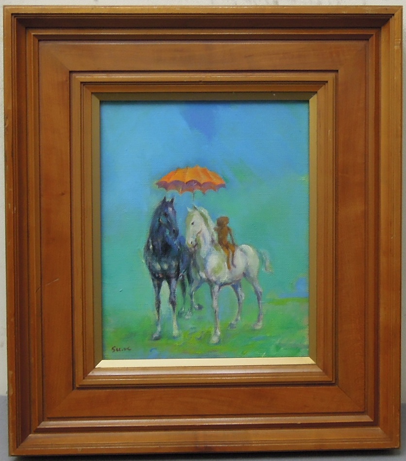 加藤助八 『少年と馬』 [古美術こもれび] 骨董,掛軸,絵画の買取と販売