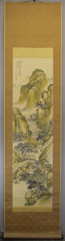 山本梅荘 『青緑山水図』 [古美術こもれび] 骨董,掛軸,絵画の買取と