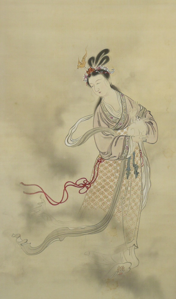 藤島華僊 『嫦娥月化図』 掛軸の販売 [古美術こもれび]