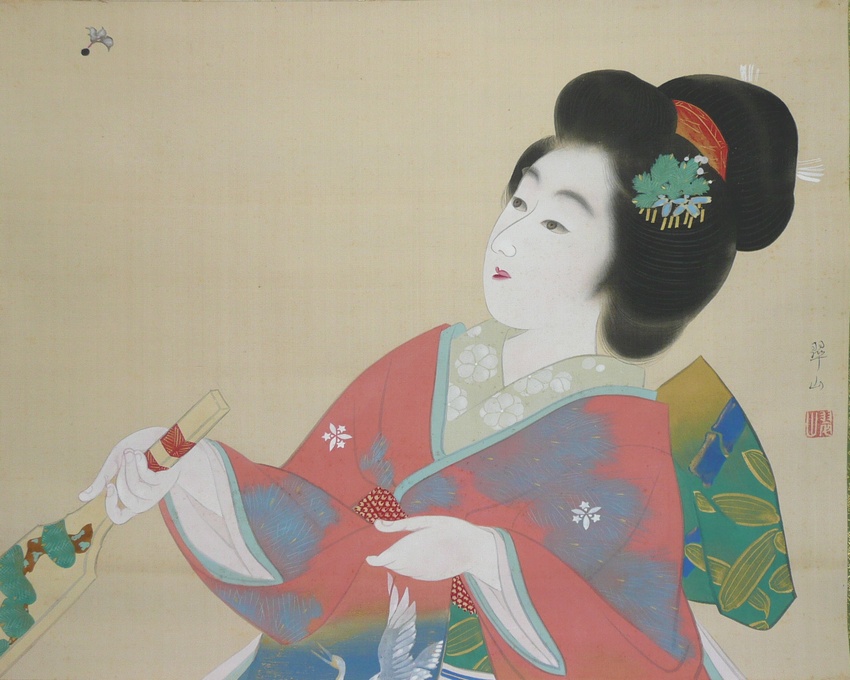 三木翠山 『はねのおと』 掛軸の販売 [古美術こもれび]