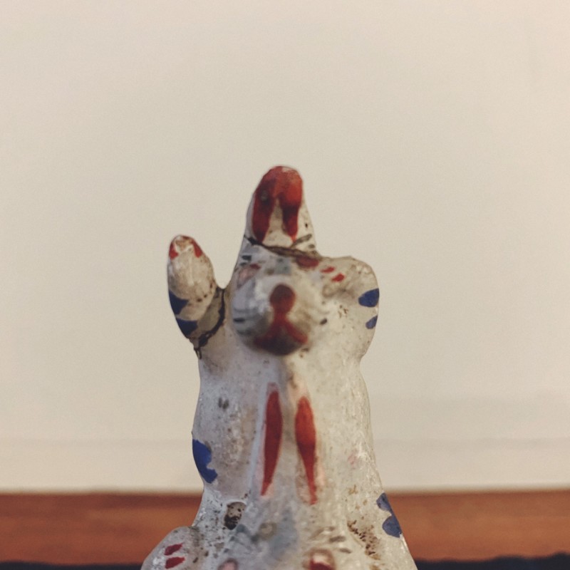 戦前の郷土玩具 珍品！ 青森土人形 福原英治郎作 三羽の兎 ｜ 民芸・土