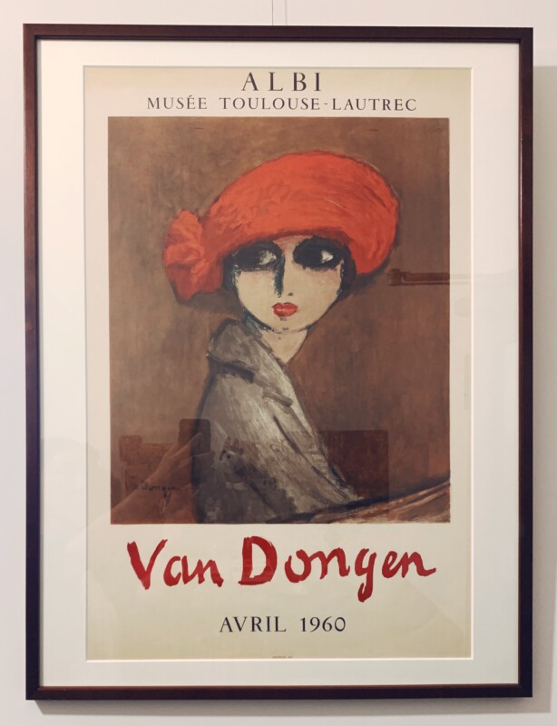 キース・ヴァン・ドンゲン『赤い帽子の女性』リトグラフポスター