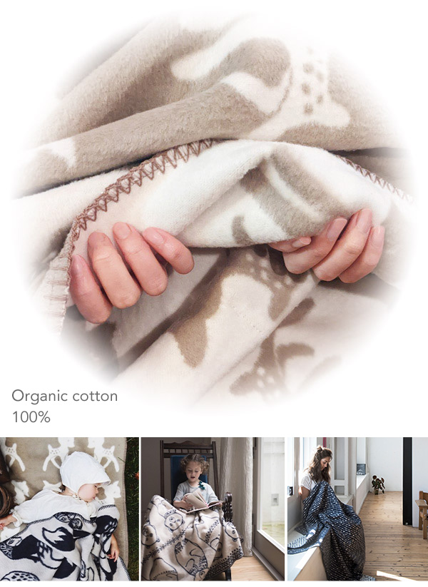 ファブラスグースGreenland gangブランケット120x150 ダークグレー