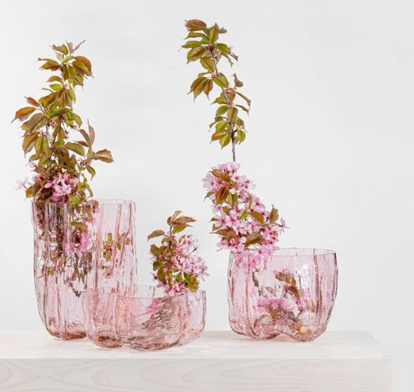 コスタ ボダ Crackle(クラックル) L フラワーベース ピンク フラワー