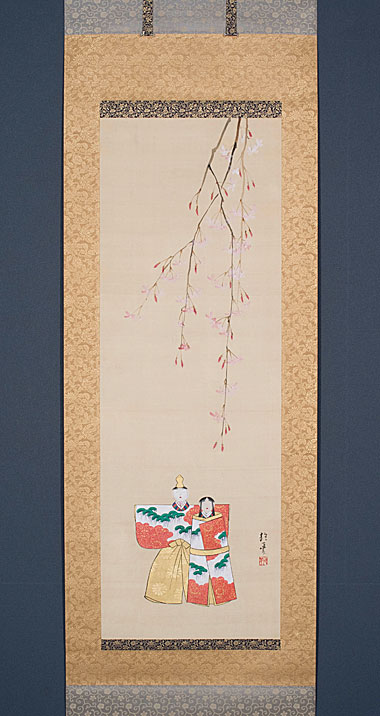 京都・鴨東古美術會 | 今月の紹介作品 |酒井抱一 「立雛図」