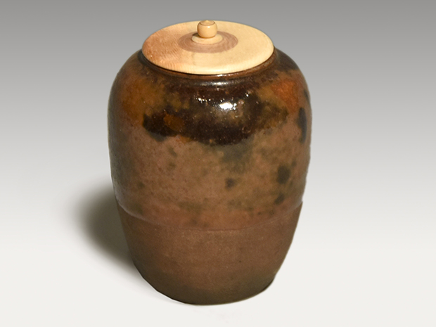 古瀬戸茶入 芋の子手 仕服2付 桃山時代 | 古美術ささき