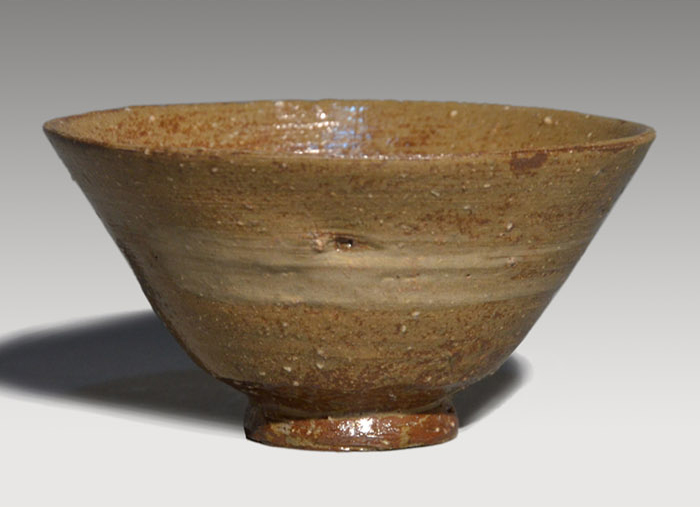 楽山焼 刷毛目茶碗 十一代 長岡空権(作) | 古美術ささき