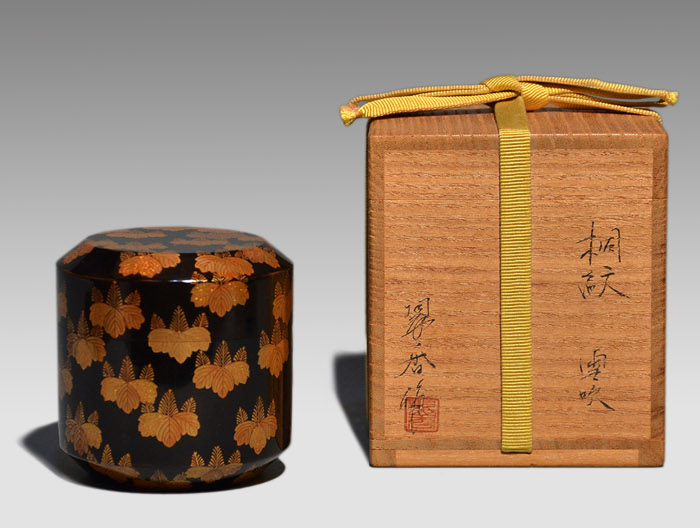 桐紋 雪吹棗 内梨地 豊平翠香(作) | 古美術ささき