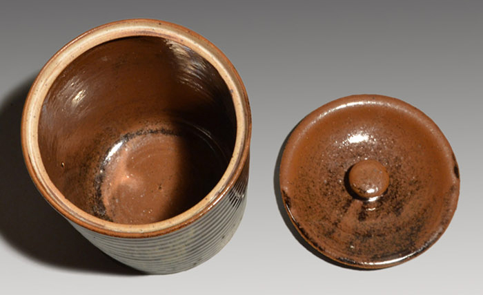 膳所焼 淡海ぜぜ 陽炎園 捻貫水指 共箱 遠州七窯 | 古美術ささき