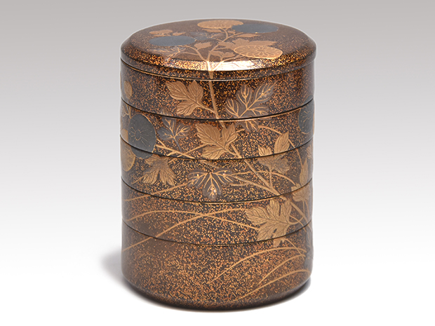 梨地に菊蒔絵 五段 重香合 江戸後期 香道具 | 古美術ささき