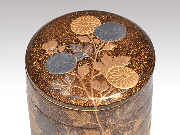 梨地に菊蒔絵 五段 重香合 江戸後期 香道具 | 古美術ささき