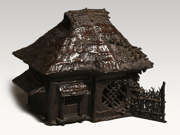 斑紫銅 柴の庵香炉 三代 本間琢斎（作) 六代 琢斎箱書 | 古美術ささき