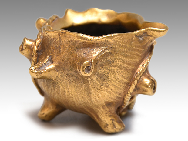 金紫銅 栄螺蓋置 初代 長谷川一望斎(作) 共箱 | 古美術ささき