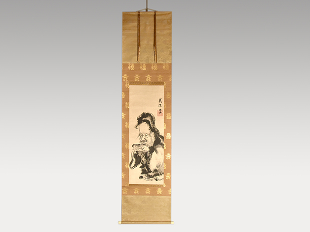 掛軸 狩野洞春美信 福禄寿図 黒田家伝来三幅対の内 | 古美術ささき