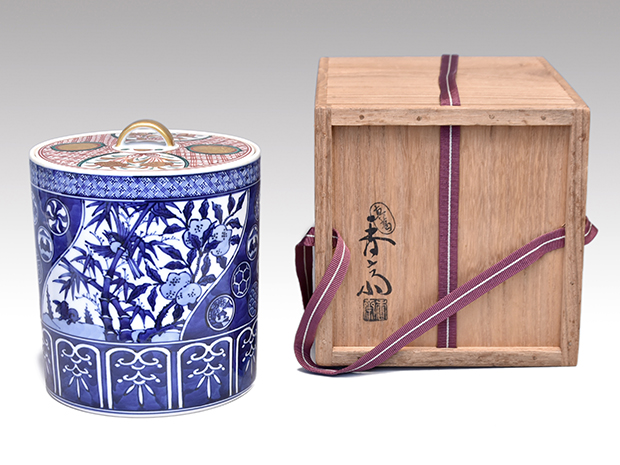 祥瑞写水指 真葛 宮川香斎(作) 金襴手蓋付 共箱 | 古美術ささき