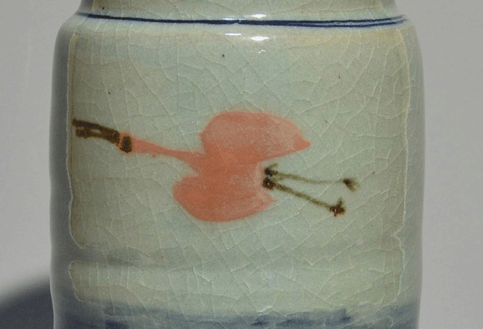 田村耕一(作) 青磁鷺絵壷 花瓶 共箱 未使用 人間国宝 和光取扱 | 古