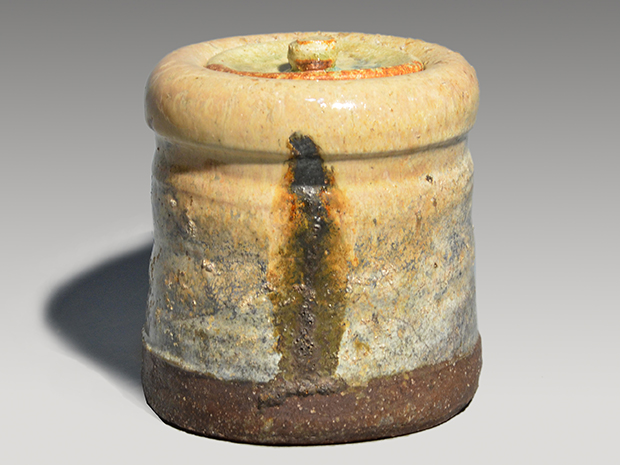 萩 灰被り水指 十四代 坂倉新兵衛(作) 共蓋 誂え蓋付 共箱 | 古美術ささき