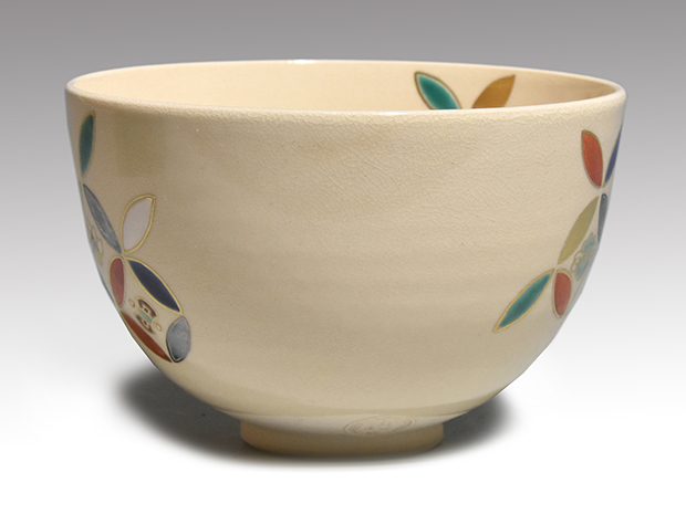 永楽善五郎(即全)造 仁清写 色絵七宝茶碗 共箱 | 古美術ささき