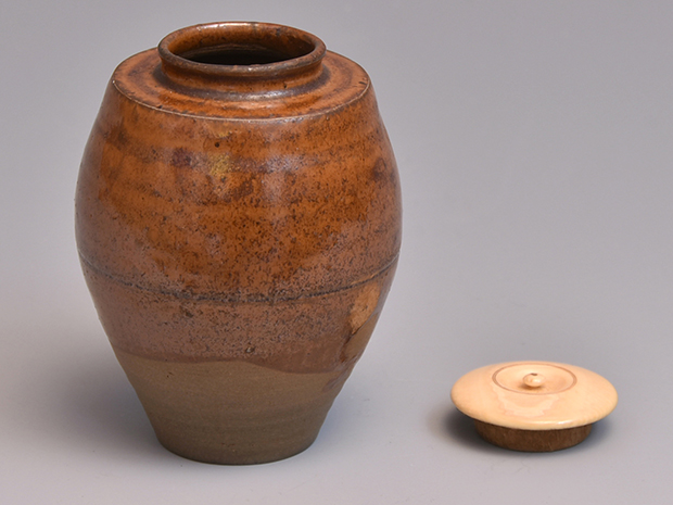 瀬戸茶入 銘「吉祥」 鵬雲斎箱書 仕服3 | 古美術ささき