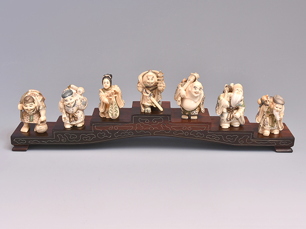 象牙 七福神置物 在銘「山口」 | 古美術ささき