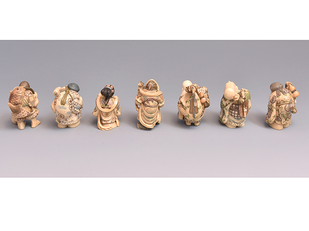 象牙 七福神置物 在銘「山口」 | 古美術ささき