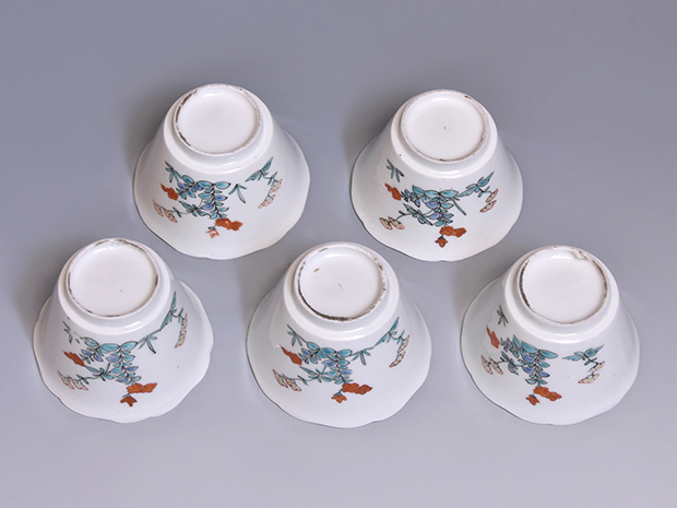 古伊万里（柿右衛門様式）色絵花文向付5客 江戸時代元禄頃 | 古美術ささき