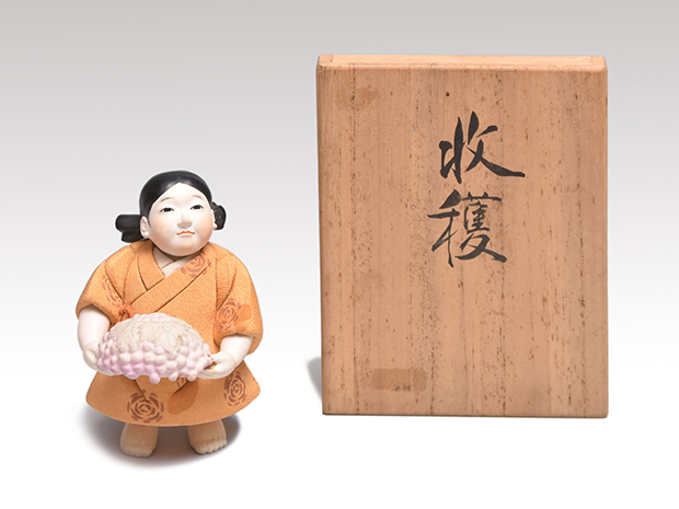 人形 「収穫」 野口光彦（作) 共箱 浅原革世氏旧蔵品 | 古美術ささき