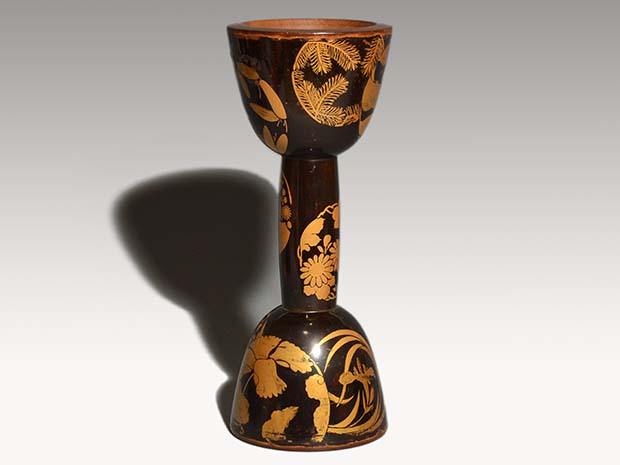 小鼓胴 丸花文蒔絵 江戸中期頃 | 古美術ささき