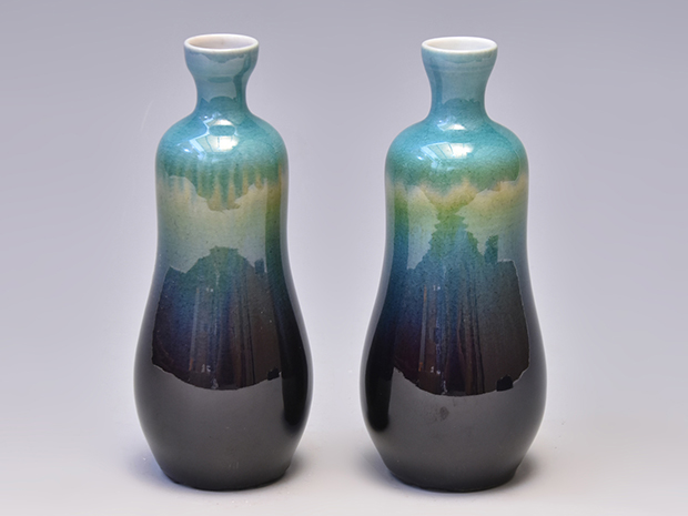 三代 徳田八十吉（正彦時代作）徳利 一対 共箱 | 古美術ささき