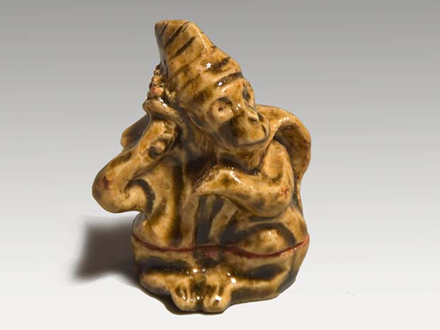 三番叟香合 青木宗喜作 小堀宗通箱書 | 古美術ささき