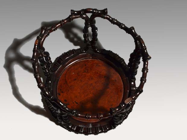 唐物 竹節彫 紫檀花台 中国古玩 | 古美術ささき