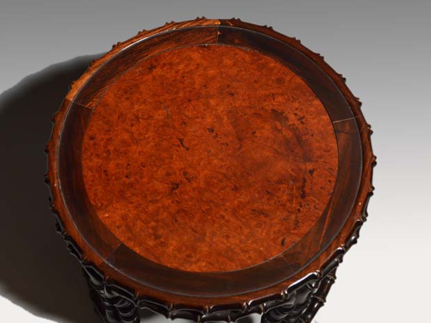 唐物 竹節彫 紫檀花台 中国古玩 | 古美術ささき