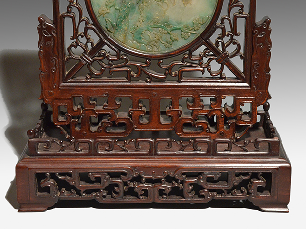 中国硯屏 石板入り紫檀枠 | 古美術ささき