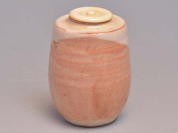 萩焼 肩衝茶入 十二代 田原陶兵衛(作) 共箱 | 古美術ささき