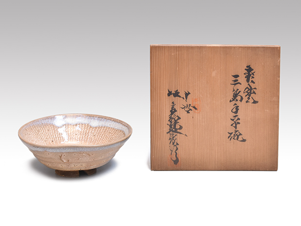 萩焼 三島手茶碗 十世 坂 高麗左衛門(作) 共箱 | 古美術ささき