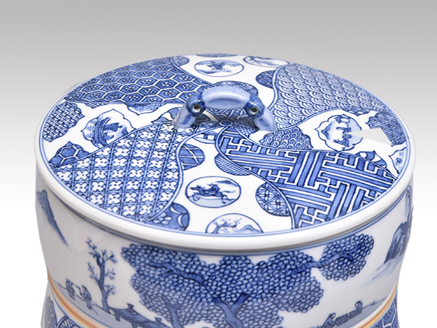 祥瑞写 瓢形水指 三代 西村徳泉（作) 共箱 | 古美術ささき