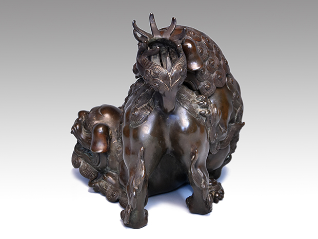 古銅 親子獅子香炉 | 古美術ささき