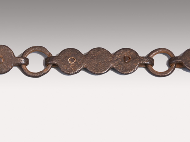 時代銀象嵌入 鉄釜鎖 | 古美術ささき