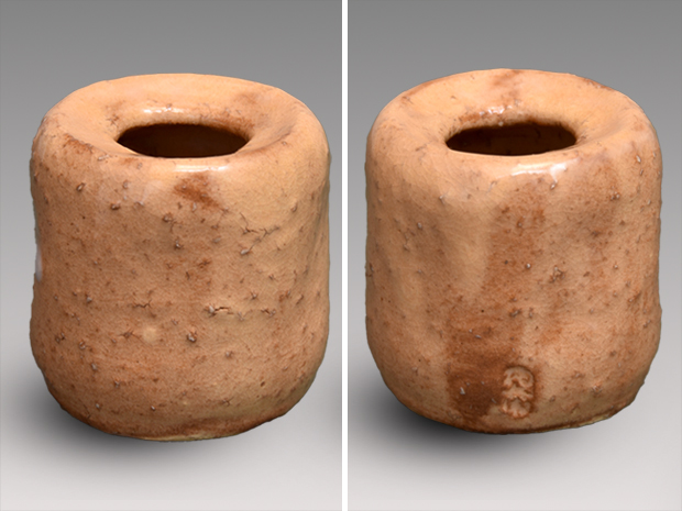 十三代 田原陶兵衛（造）萩焼つくね蓋置 共箱 | 古美術ささき