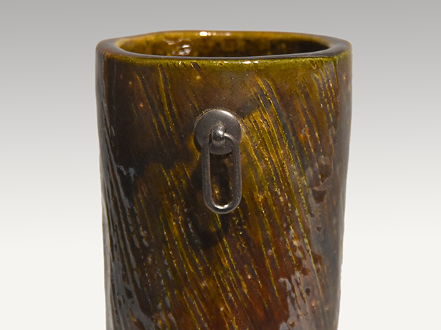 九代 大樋長左衛門(作) 砧花入 掛花入 共箱 | 古美術ささき