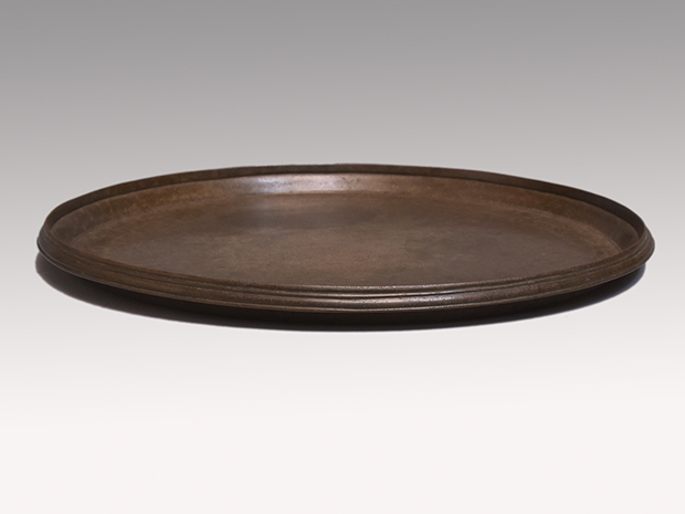 佐波理平鉢 砂物鉢にも用 水石盆 径34cm 江戸時代上箱入 | 古美術ささき