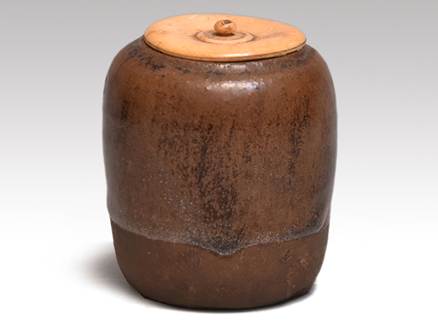 瀬戸芋子茶入 銘「幽玄」 鵬雲斎大宗匠箱書 牙蓋 仕覆2 桃山時代