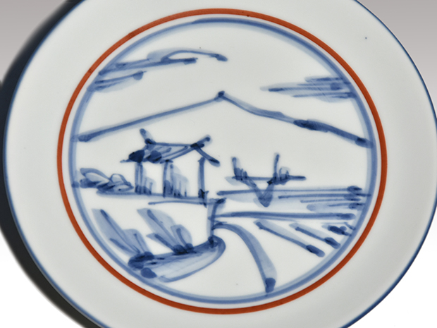 人間国宝 富本憲吉（造）色絵飾皿 共箱 昭和30年作 | 古美術ささき