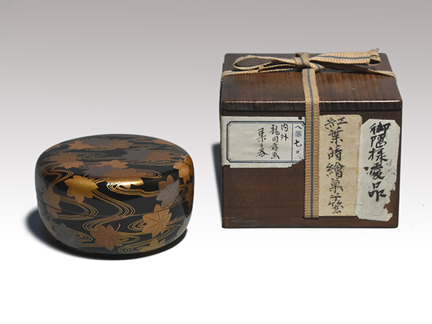 龍田川蒔絵 小食籠 菓子器 江戸後期 | 古美術ささき