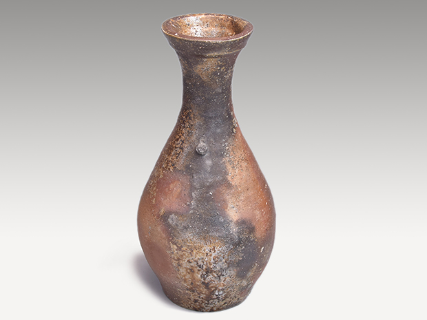 備前鶴首花入 藤原啓(作) 共箱 | 古美術ささき