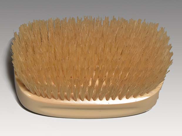 英国 アンティーク FLORIS 象牙 高級ブラシ ハンドメイド 270g 未