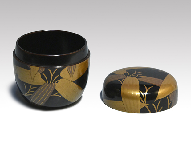 笹蒔絵中棗 半古斎好 不染斎在判 葆光斎箱書 松尾流 | 古美術ささき