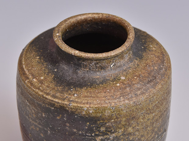 備前茶入 山本雄一(作) 仕服(段織紹紦) 共箱 | 古美術ささき