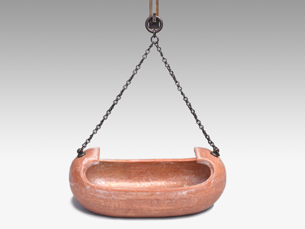 久楽弥介焼 赤舟花入 共箱 江戸後期 即中斎箱書 | 古美術ささき